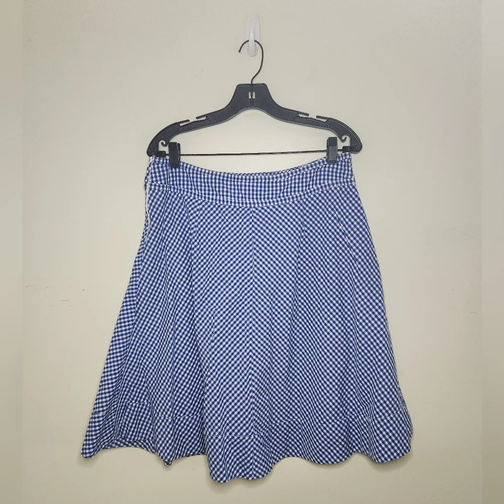 🎉 Women's Cato Blue & White Plaid Skirt Sz 12